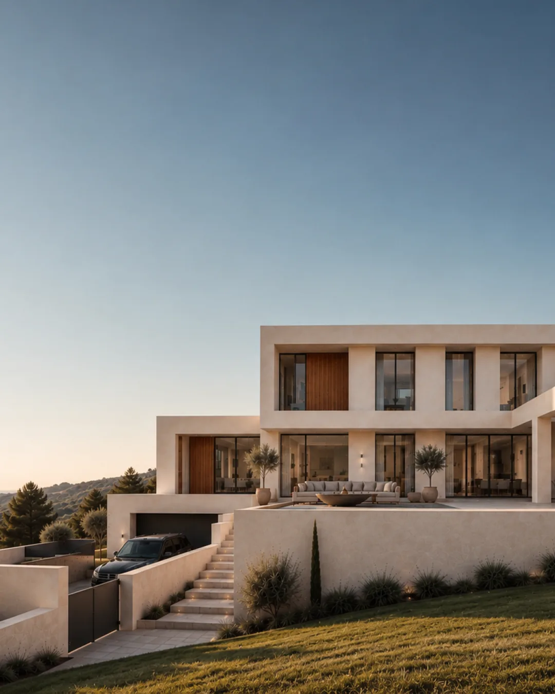 El Mediterráneo llega al Pantano de San Juan | Proyecto de vivienda unifamiliar contemporánea